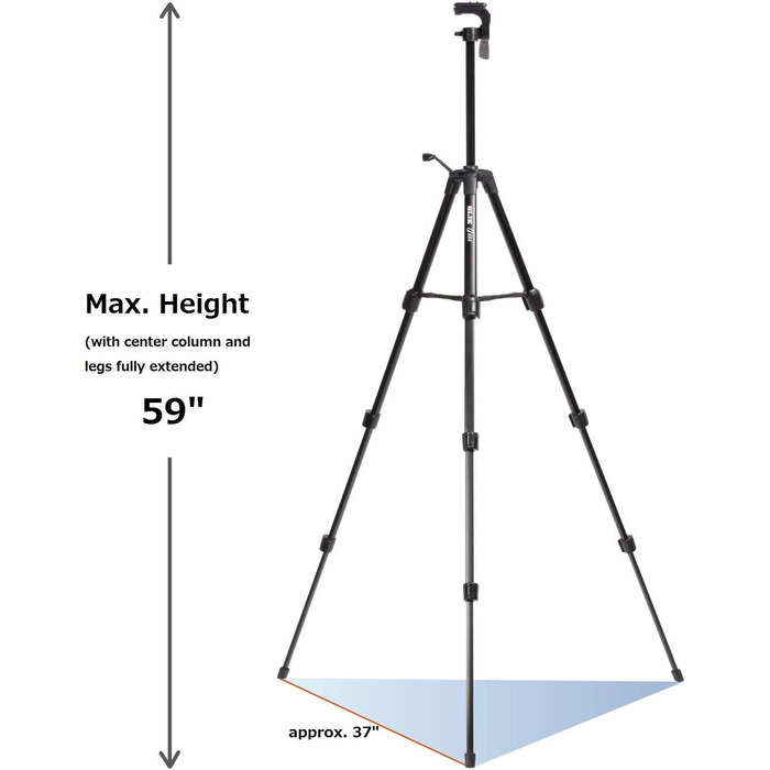 Штатив SLIK U884 4-ступінний компактний легкий складаний з алюмінію для DSLR/SLR камер Canon, Nikon, Sony з 3-сторонньою головкою для панорамної зйомки та сумкою - Чорний