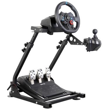 Регульований стійка-тримач для керма Dshot Racing (оновлена версія) для Logitech G25, G27, G29, G920, PS4, Xbox, T500D, Fanatech T3PA, TGT — симулятор водіння з регулюванням висоти та нахилу