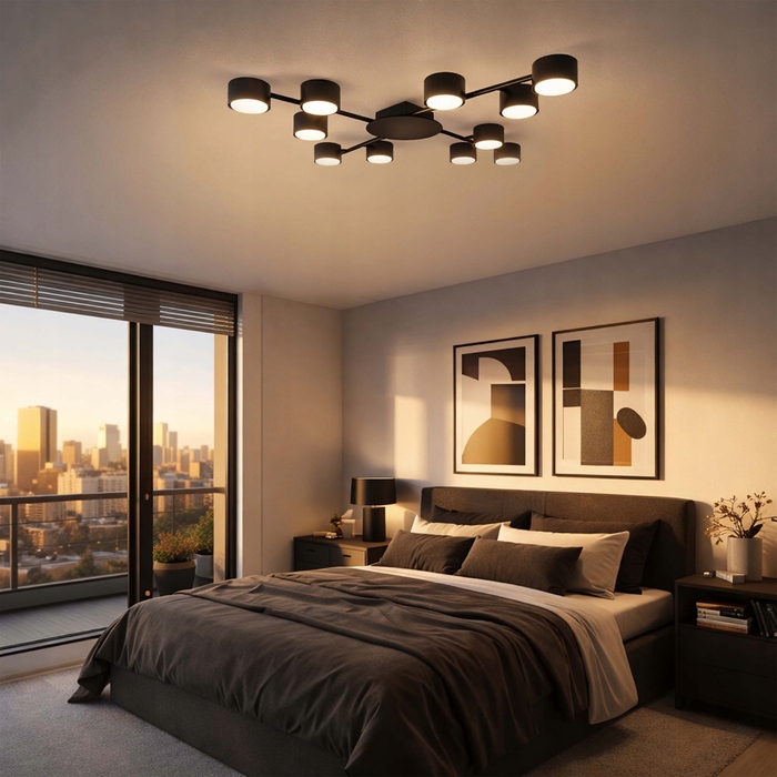 Підвісна стельова LED-лампа LEDLUX на 12 точок світла (патрони GX53)