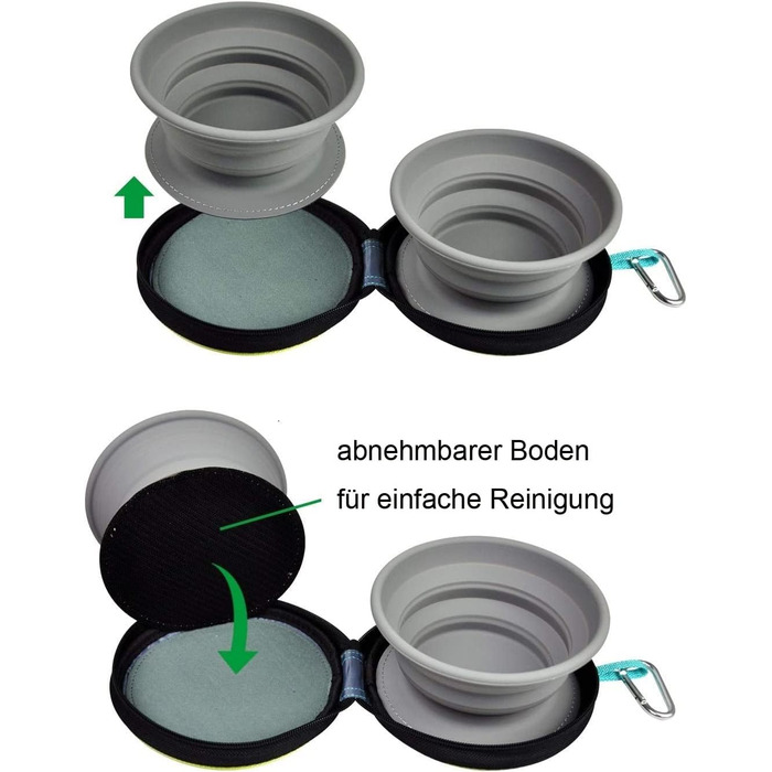 Складана миска для собак KALLAK: дорожня та звичайна, для корму та води, для маленьких та великих собак