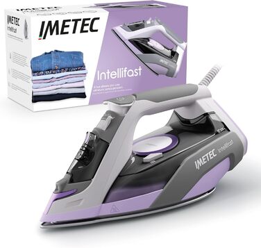 Праска Imetec Intellifast з керамічною підошвою Diamond та системою IntelliSystem, 2400 Вт, 1.9 м, захист від накипу