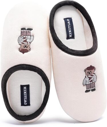 Жіночі халапи з бавовни з закритим носком - Зручна антиковзка підошва, дихаючі для дому (Білий, 34.5 EU)