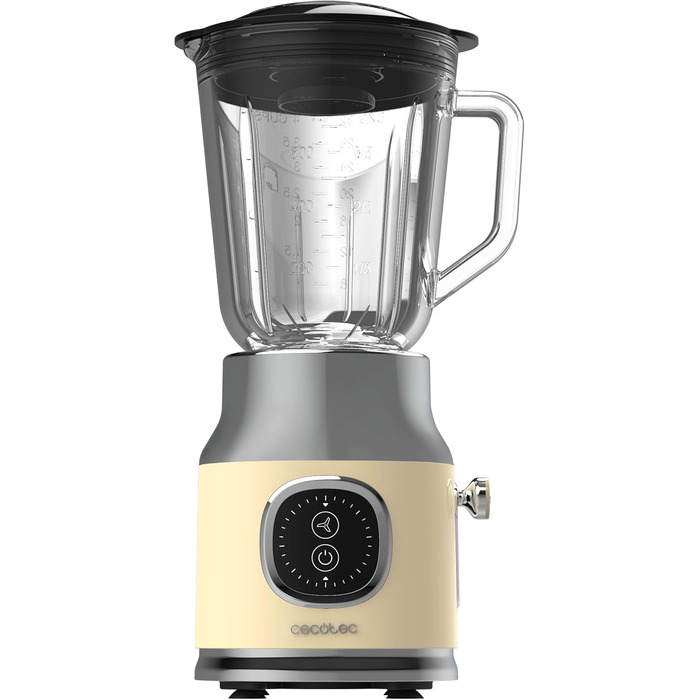 Cecotec RetroTwist Yellow Stand Mixer - 800W, 1L Jug, Pulse Function, Yellow Vintage Design