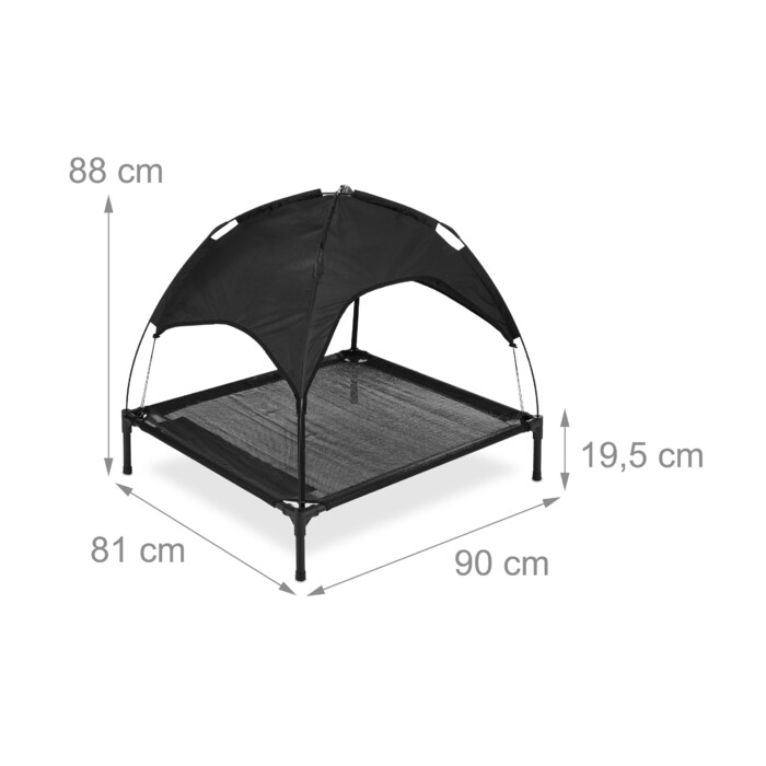 Relaxdays Dog Bed with Canopy