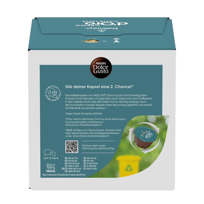 Кавові капсули NESCAFÉ Dolce Gusto DALLMAYR Crema d'Oro, 160 г (3 упаковки по 16 капсул)