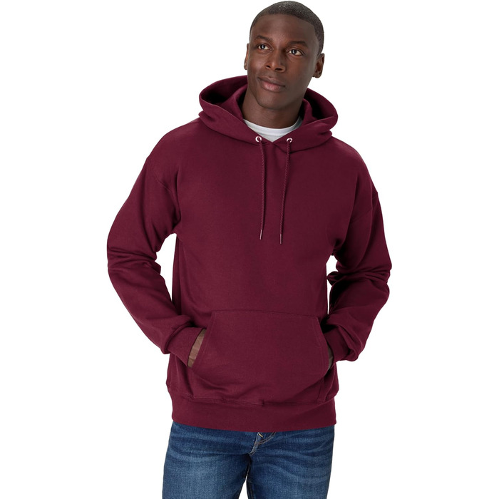 Світшот Hanes Ultimate чоловічий, теплий флісовий худі, бавовна (XL, каштанове коричневий)