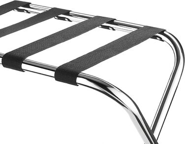 Amenities Trunk Folding Chrome Stainless Steel Suitcase Shelf Luggage Rack without Backrest (2-Pack)