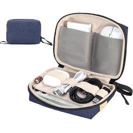 Органайзер для кабелів SIMTOP: компактна сумка для аксесуарів, SD-карт, Powerbank. Ідеально для подорожей, офісу та фотографії. Зелений (блакитний)