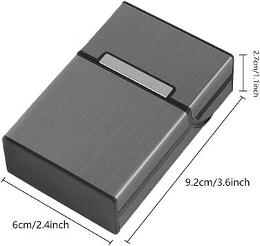 Алюмінієве етоу для сигарет (3 шт.) - срібляне, сіре, синє