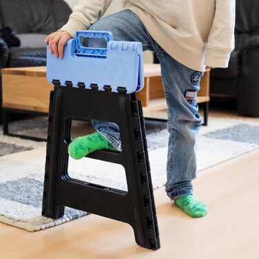 Складний стілець JOLLY Klapphocker - міцний, до 150 кг, для дітей та дорослих, для ванної, кемпінгу, саду та подорожей, компактний (52x33x4,5 см у складеному стані)