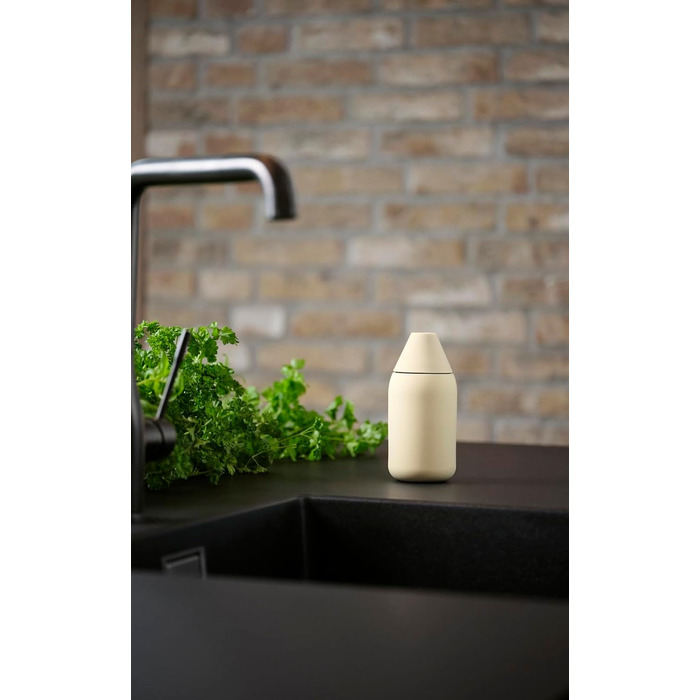Zone Denmark Singles Dish Soap Dispenser Kitchen, Soap Dispenser, Dish Soap Dispenser, Easy Refill & Simple Dosage, Ø 7 cm, Height 15 cm, Capacity 300 ml, Limestone