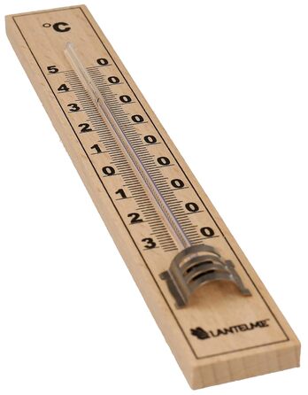 Lantelme 10-Piece Analog Room Thermometer Wood – Classic Thermometer for Indoor and Outdoor Use, Ideal as Kitchen, Bathroom, and Garden Thermometer, Eco-Friendly and Battery-Free
