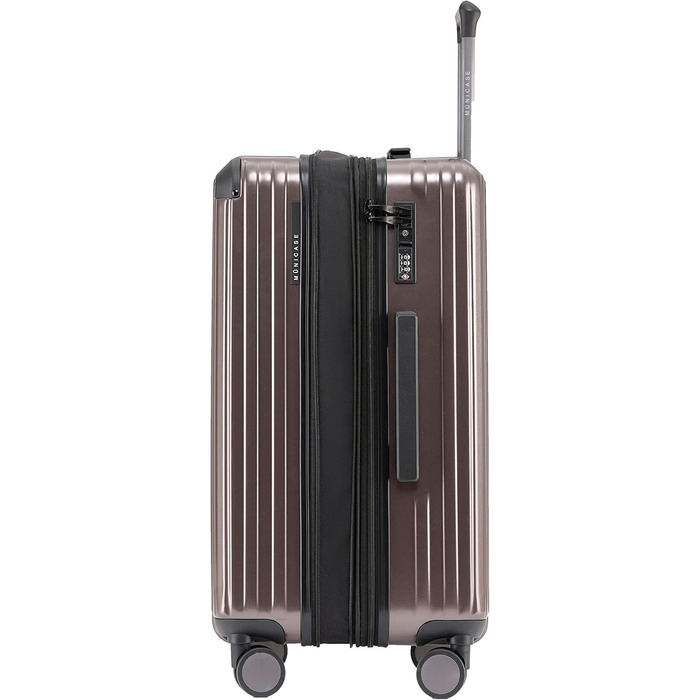 Валіза-набір 3шт з TSA-замком, розширювана, телескопічна ручка, жорсткий корпус (Кофе)
