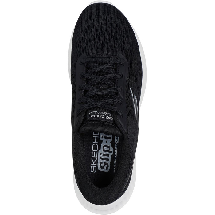 Жіночі кросівки Skechers Go Walk Now Khloe, чорний текстиль, біла окантовка, 39.5 EU