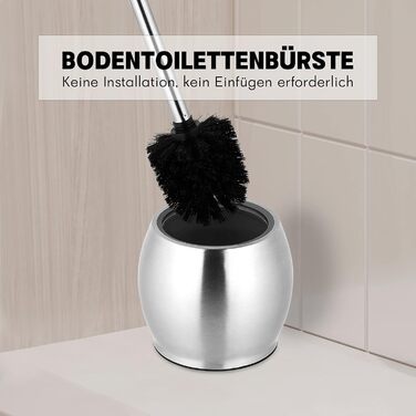 Щітка для унітазу з нержавіючої сталі, чорна, з підставкою, без свердління, з запасним змивачем, для ванної кімнати та туалету