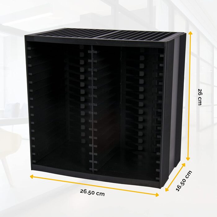 CD-стійка Fellowes з автодовідником, для 48 дисків, горизонтальна та вертикальна, чорна