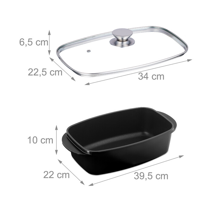 Relaxdays Roasting Pan with Lid