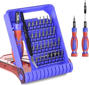 JAKEMY Мініатюрний електричний набір викруток E21-B з регулюванням крутного моменту, акумуляторний, для дрібної механіки, з LED-підсвічуванням, USB-C зарядка для ПК, ноутбука, окулярів, годинників, камери