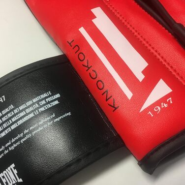 Боксерські рукавички Leone Knockout, червоні, розмір 10 (унісекс)