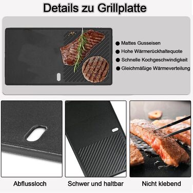 Чавунний Grillrost для Weber Spirit I & II 200 серії, Spirit E-210, E-220, S-210, S-220. Замінна частина, чавунний Grillrost, 44,5 см. Сумісний з Weber 7637