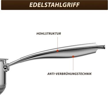 Сковорода глибока з кришкою 30 см FD-D з нержавіючої сталі гібридна, з холодною ручкою, для всіх плит (індукція), посудомийна машина, без PFAS/PFOA/PTFE, жаростійка до 260°C