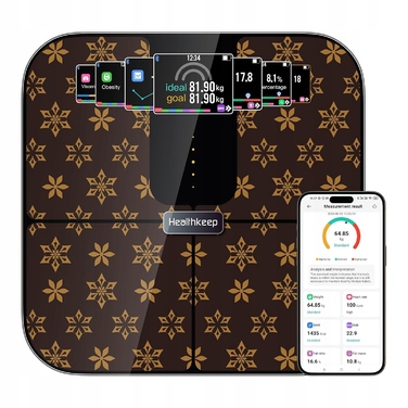 Підлогові ваги для ванної HealthKeep з Bluetooth: вимірювання пульсу та живлення від батарейок
