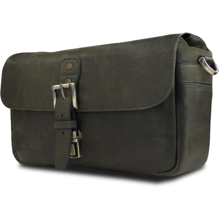 Чохол для камери MegaGear Torres з натуральної шкіри (Olivgrün) для бездзеркальних, моментальних та DSLR камер