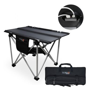 Сонячний кемпінговий стіл Technaxx 60W зі складаною панеллю та USB-зарядкою (TX-251)