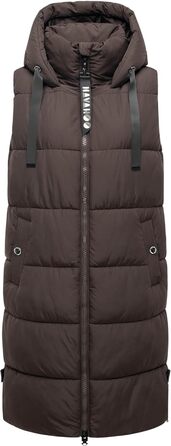 Жіноча степкова жилетка Navahoo з капюшоном, утеплена, з кишенями, для активного відпочинку (XXL, Choco)