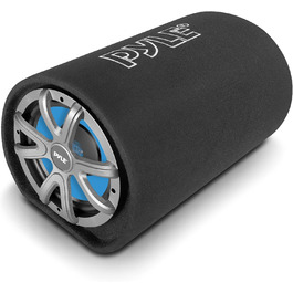 Автомобільний сабвуфер Pyle 400Вт 20.3см, Bluetooth, бас-рефлекс, підсилювач басів, 4 Ом, 30Гц-700кГц, чорний