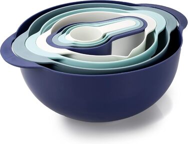 Набір кухольних мисок COOK WITH COLOR Nistschalen: 8 мисок (м'ятно-зелені), мірні склянки, сито, чаші для перемішування