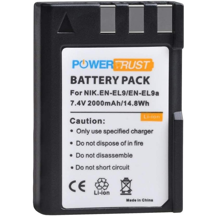 Акумулятор Nikon EN-EL9/EN-EL9a 2000mAh + зарядний пристрій Type-C для D3000, D5000, D40, D40x, D60
