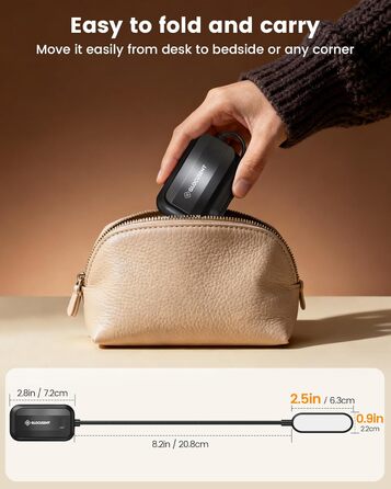 Світлодіодна лампа для читання Glocusent з кріпленням, 20 LED, USB, 5 режимів температури кольору, регулювання яскравості, гнучка на 360°, для читання в ліжку