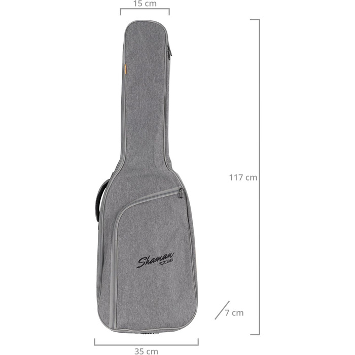 Чохол для гітари Shaman WGB-115 GY Premium-Line (для акустичної та електрогітари) - водовідштовхуючий, з підсиленим ручним захопленням та регульованими лямками
