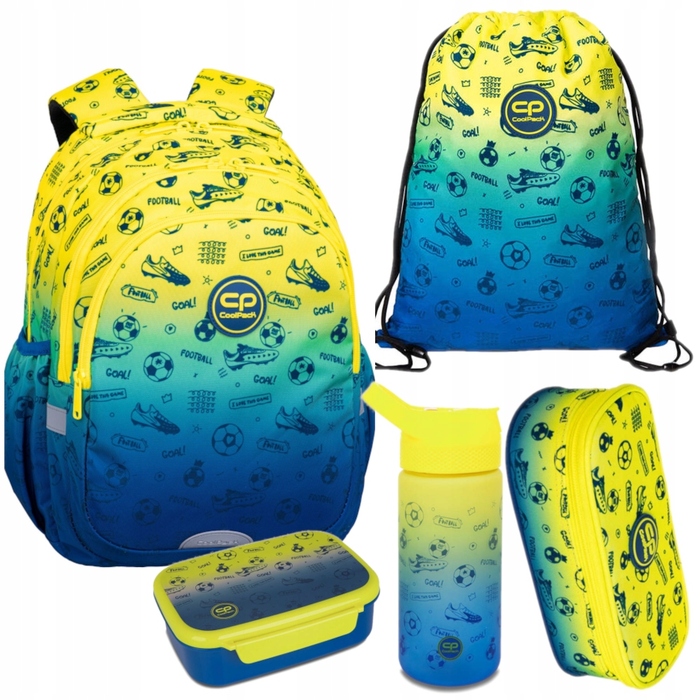 Великий багатокамерний шкільний рюкзак CoolPack 21 л зі світловідбивачами
