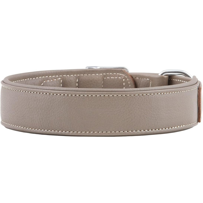 Нашийник для собак Knuffelwuff Glendale з м'якої шкіри, 48-55 см, колір Natur (53-60 см обхват шиї)