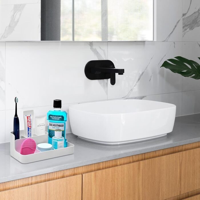 VITVITI Electric Toothbrush Holder, Grey Electric Toothbrush Toothbrush Holder for Bathroom, Plastic Toothbrush Caddy, Organizer Storage, Bathroom Toothbrush Toothpaste Holder