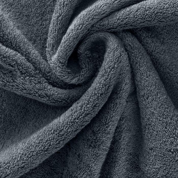 Herzbach Home Luxury Sauna Towel 2-Piece Set, Premium Quality, 100% Cotton, 80 x 200 cm (Gray Blue)