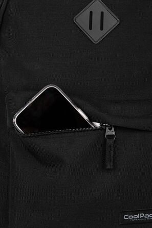Багатовідсіковий шкільний рюкзак CoolPack, чорний з жовтими та золотистими акцентами, 27 л