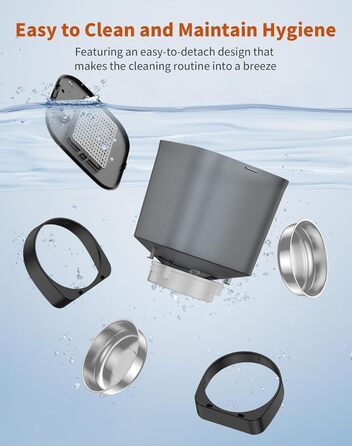 Автоматичний годівник для котів та собак HoneyGuardian з Wi-Fi, 2 миски, керування через додаток, 5G/2.4G, чорний, 3.5 л