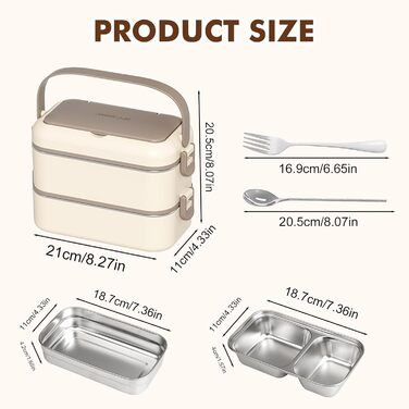 Ланчбокс Bento з нержавіючої сталі, прямокутний, витікання, великий об'єм, ізольований, для дорослих, мікрохвильова піч, для офісу та школи