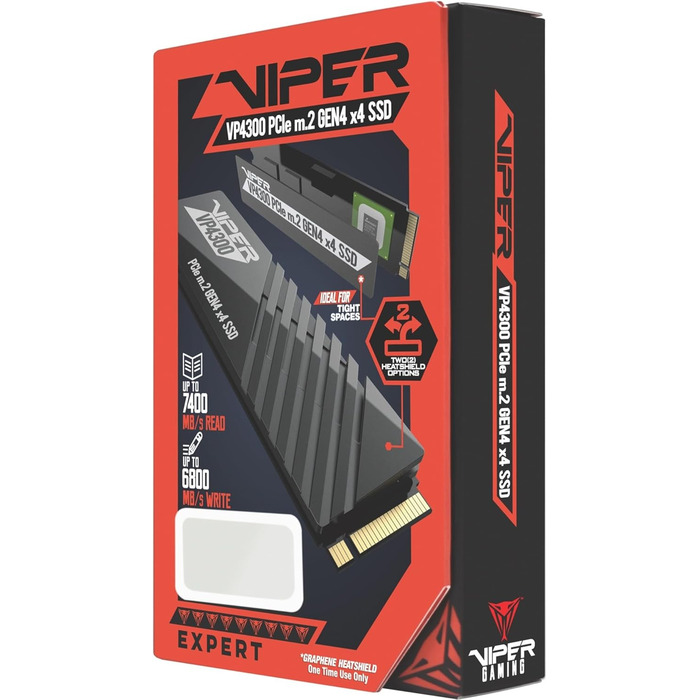 SSD Patriot Viper VP4300 2TB PCIe Gen4 x4 NVMe M.2 - до 7400 МБ/с читання, 6800 МБ/с запис