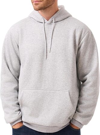 Чоловічий світшот з капюшоном, теплий, сірий (XXL)