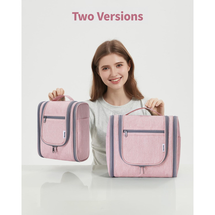 Косметичка для подорожей Narwey Klein: жіноча та чоловіча, для дітей, рожева (компактна)