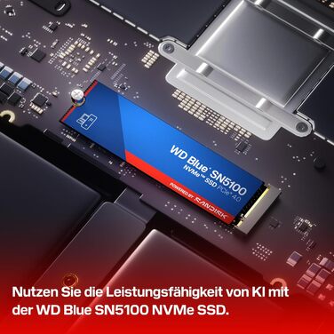 SSD WD Blue SN5100 1TB NVMe PCIe Gen 4.0 M.2 2280 - Швидкість 7100 MB/s, nCache 4.0, SanDisk 3D NAND