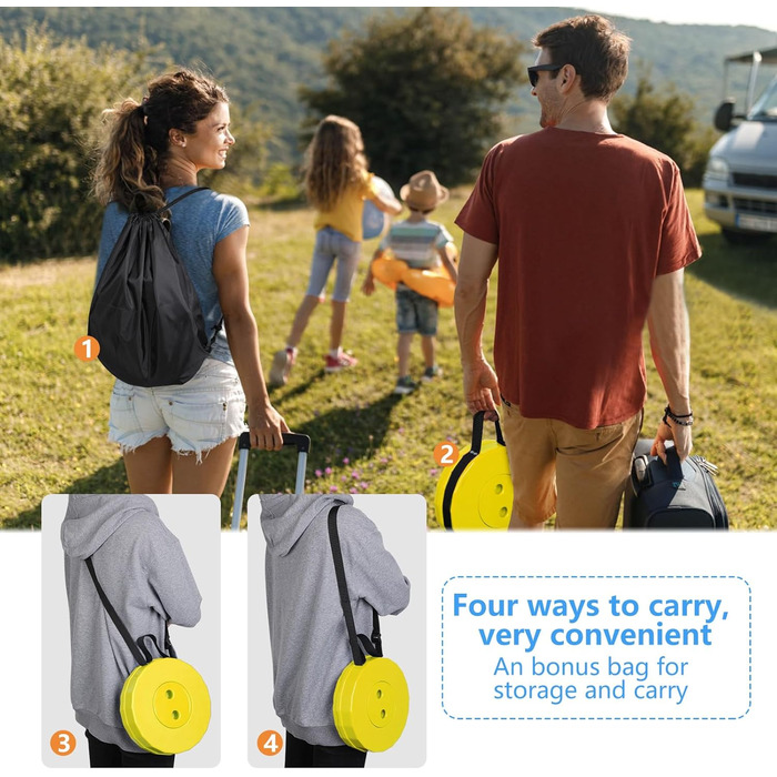 Складний стілець GeeRic: телескопічний, для кемпінгу та риболовлі, дитячий, зелений (жовтий)