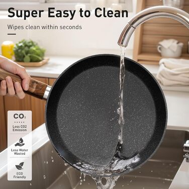 Набір каструль та сковорідок DishDelight 30 предметів з антипригарним покриттям, гранітне покриття, з кришками, зелений (чорний)