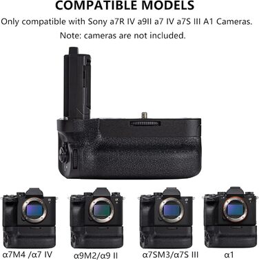 Надійний вертикальний хват (Battery Grip) VG-C4EM для камер Sony A7R V, A7R IV, A9 II, A7 IV, A7S III, A1. Замінник оригінального вертикального хвата Sony, сумісний з акумулятором NP-FZ100.