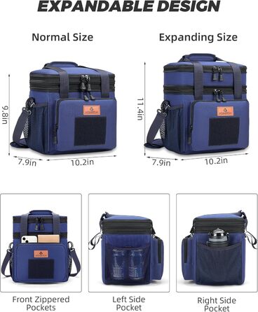 Тактична ланч-торба HSHRISH: велика ізольована сумка-холодильник для чоловіків та дорослих, водонепроникна, з 15L об'ємом, чорно-камуфляжний колір