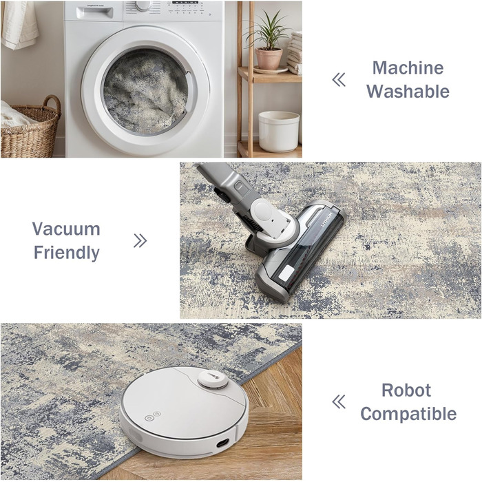 Килимок для вітальні BEIMO, абстрактний дизайн, короткий ворс, 120x170 см, антиковзаючі, для спальні, ванної, кухні, коридору, блакитний